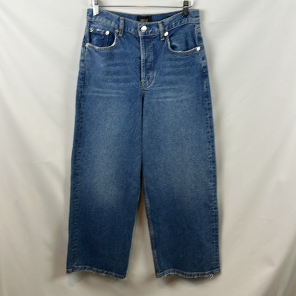 Rails The Getty Superhigh Waist Cropped Length Wide Leg Blue Jeans Size 27 NWOT - Picture 4 of 14
